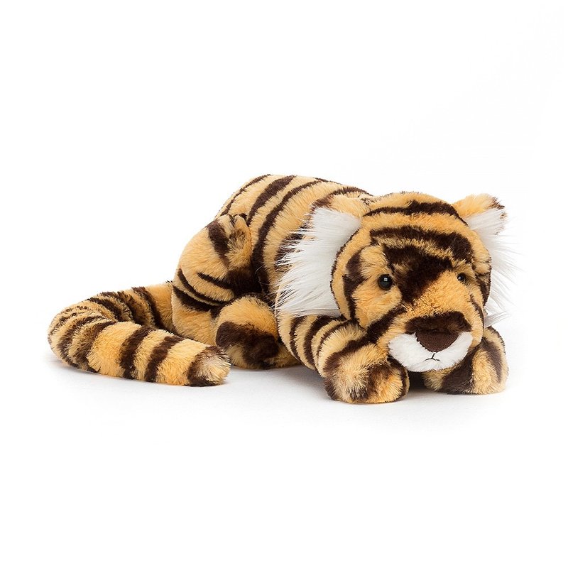 Taylor Tiger 8 x 29cm 可愛小老虎 趴趴虎 - 公仔/玩偶 - 聚酯纖維 橘色