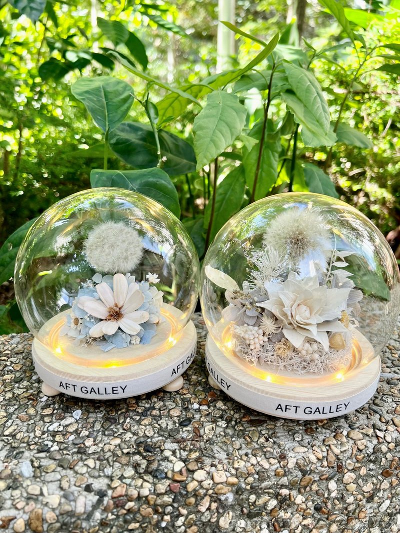 蒲公英玻璃花瓶 可客製 乾燥花 不凋花 生日 送禮 - 乾燥花/永生花 - 植物．花 多色