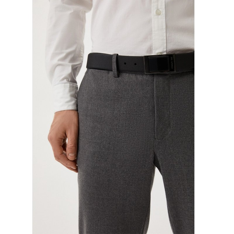 CERRUTI 1881 限量3折 頂級小牛皮皮帶 全新專櫃展示品 - 皮帶/腰帶 - 真皮 黑色