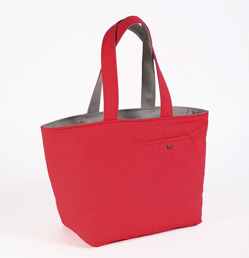 Large Capacity/ Canvas Tailor Pocket Tote Bag-Red - Messenger Bags & Sling Bags - Cotton & Hemp Red