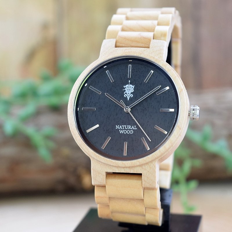 EINBAND Dank Maplewood 40mm Wooden Watch - นาฬิกาคู่ - ไม้ สีนำ้ตาล