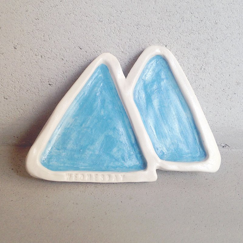みんきりリ丘の浅い皿クリアスカイブルー - 小皿 - 磁器 ブルー