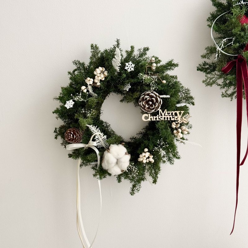 HARVEST丨永生聖誕花圈丨聖誕節佈置丨交換禮物丨聖誕節禮物 聖誕 - 乾燥花/永生花 - 植物．花 綠色