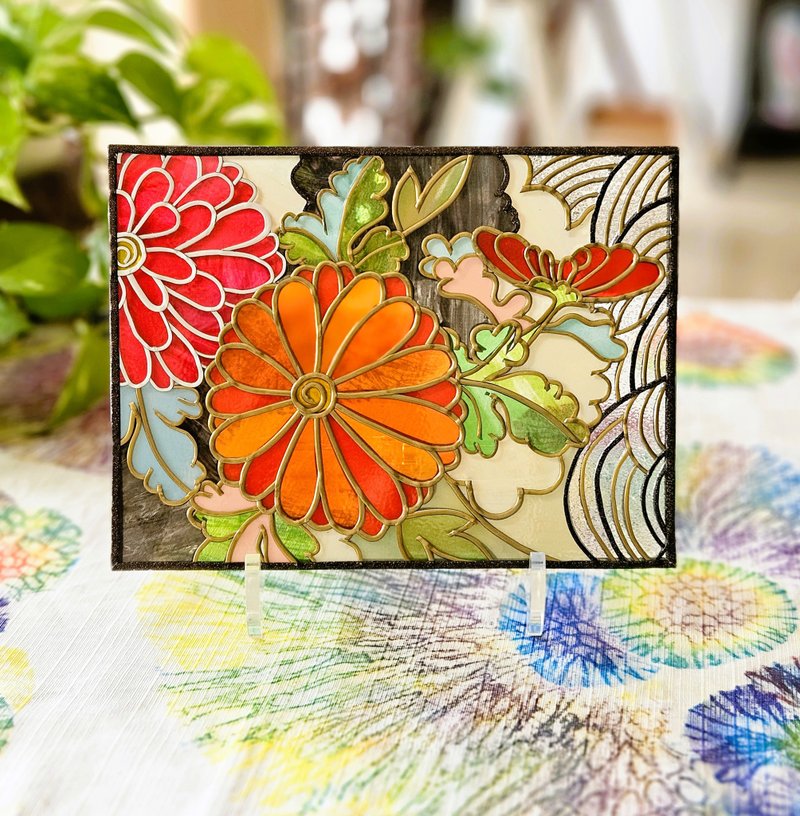 花寿 はなことぶき 卓上グラスアート - その他 - アクリル 多色