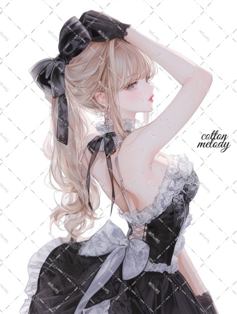 original sticker no.6502 人物ステッカー オリジナルステッカー 人物ステッカー 女の子ステッカー オリジナル人物ステッカー - 貼紙 - 紙 