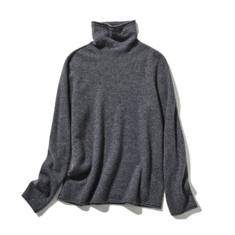 The ultimate comfort born from soft fibers 100% cashmere high neck knit 231109-5 - เสื้อผู้หญิง - วัสดุอื่นๆ 