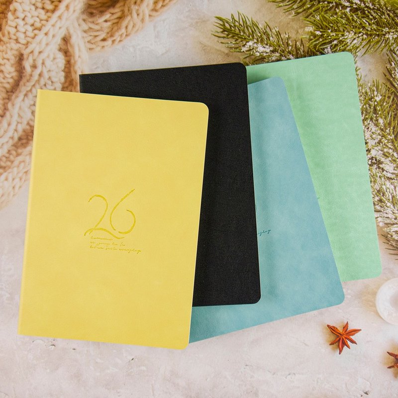 【conifer綠的事務】2026年25K光合軟皮方格週誌 - 筆記本/手帳 - 紙 多色
