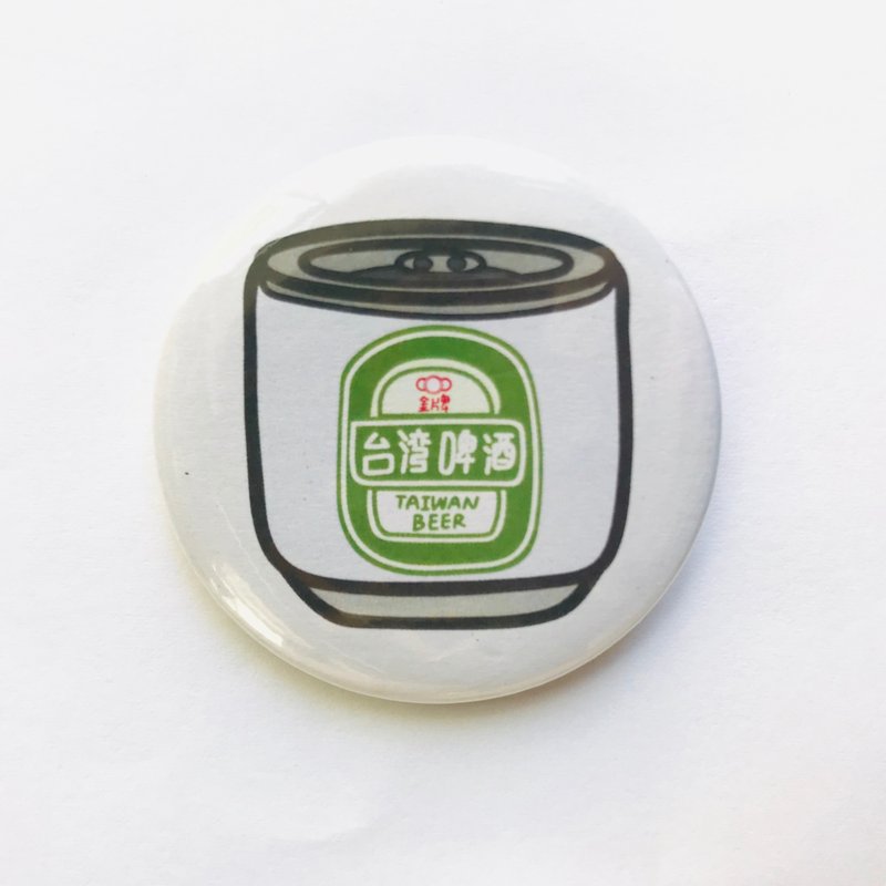 台灣味 經典零食美食 插畫圖案 徽章/別針-台灣啤酒 - 徽章/別針 - 其他金屬 多色
