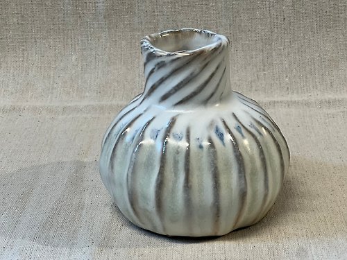 佚陶 球形白柚花瓶