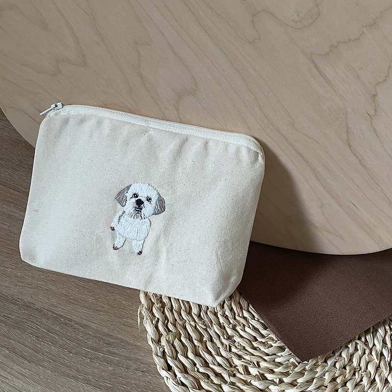 客製 I 寵物貓狗客製刺繡包包 客製禮物 寵物圖 - 咕𠱸/飾品訂製 - 棉．麻 多色