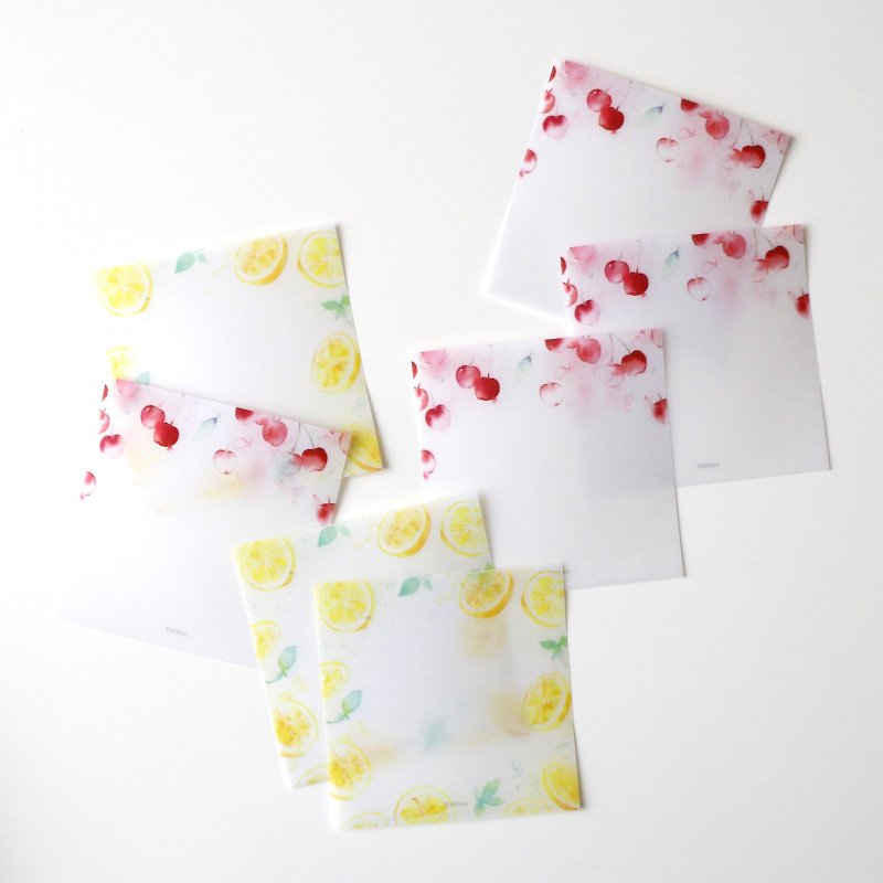 Cherry soda & lemonade tracing message card - Cards & Postcards - Paper Multicolor