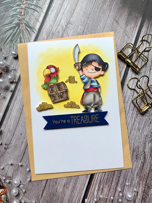 Pei's small world 手工心意卡片 You are a treasure 海盜