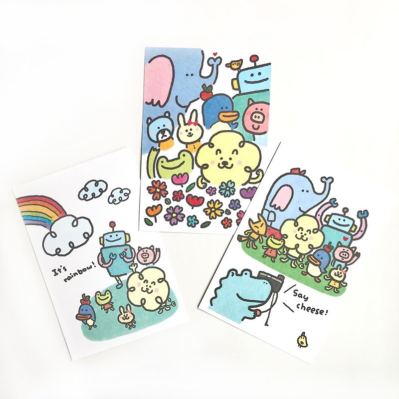 Postcard set_outing fun - Cards & Postcards - Paper Multicolor