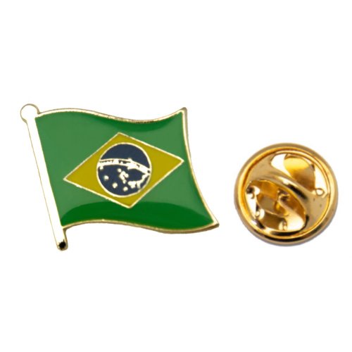 ブラジル ヘルメット型ピンバッジ ブラジルブラジル国章ピンバッジメタルアクセサリーピンお土産