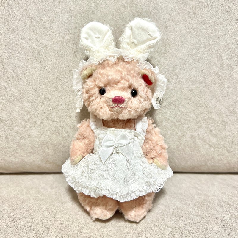 nuiMOs|15cm doll|17cm doll|handmade baby clothes|white angel wings ballet suit - ตุ๊กตา - ผ้าฝ้าย/ผ้าลินิน ขาว