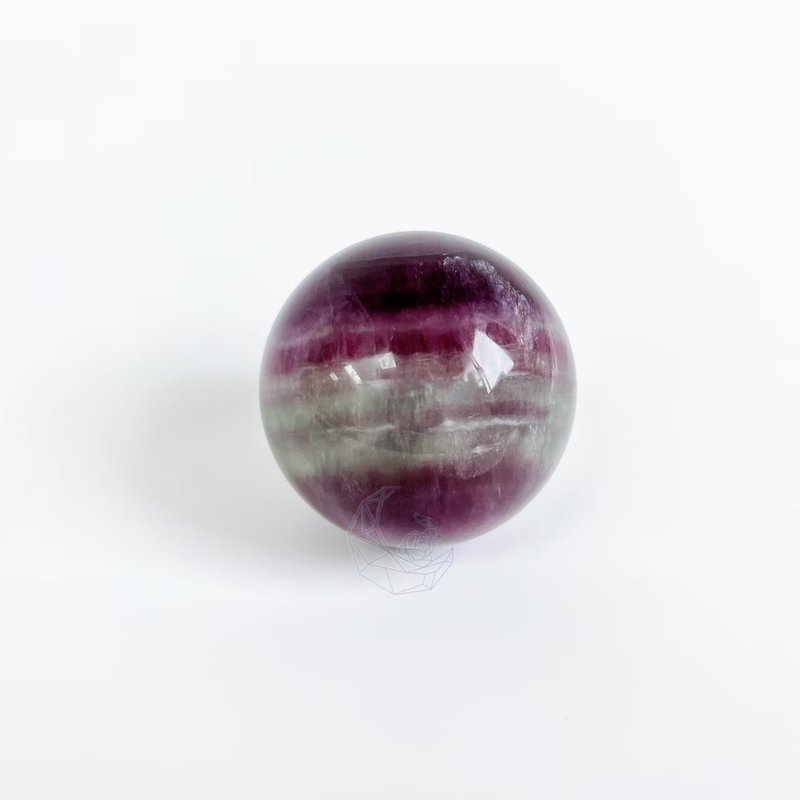 Lavender Field Stone Ball Nebula Brilliant Silk Black 33 - Items for Display - Semi-Precious Stones Multicolor