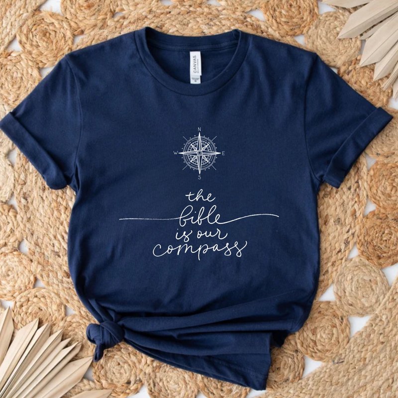 The Life Is Our Compass Life Quotes Unisex Cropped Top - Women's T-Shirts - Cotton & Hemp White