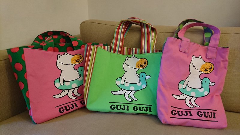 GujiGuji bag straight pink - กระเป๋าถือ - ผ้าฝ้าย/ผ้าลินิน 