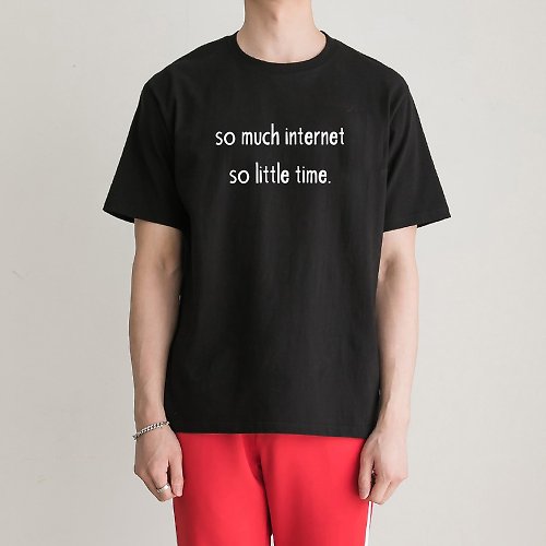 hipster so much internet so little time 短袖T恤 黑色 文字 英文 禮物
