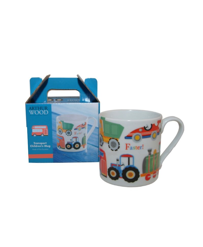 British Rayware fun and cute totem children's 250ml mug (car collection) - Cups - Pottery Blue