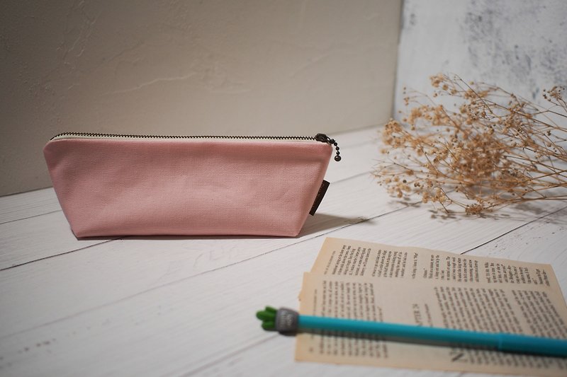 日常系列筆袋/鉛筆盒/限量手工包/小甜心/現貨供應中 - 鉛筆盒/筆袋 - 棉．麻 粉紅色