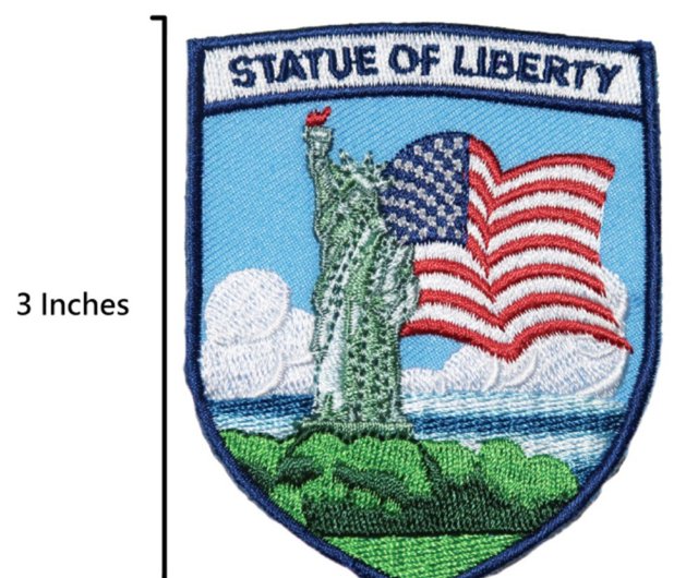 Statue of Liberty Statue Magnet with Flag Base