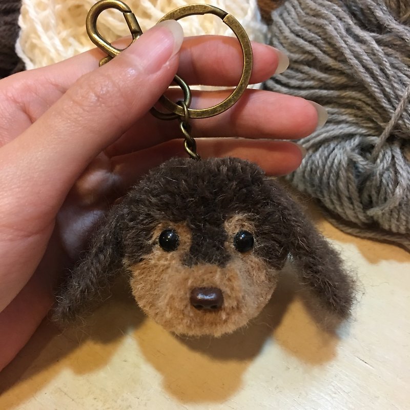 Handmade mini sausage baby key ring - Keychains - Wool 