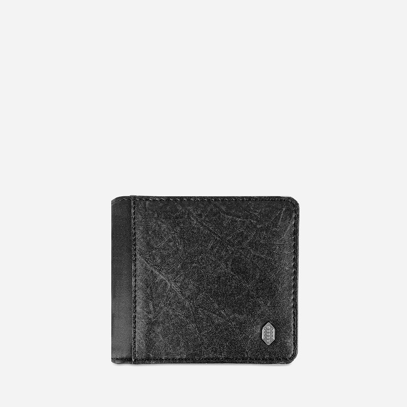 กระเป๋าสตางค์ผู้ชาย สีดำ (Coin wallet) 錢包 黑色 - กระเป๋าสตางค์ - พืช/ดอกไม้ สีดำ