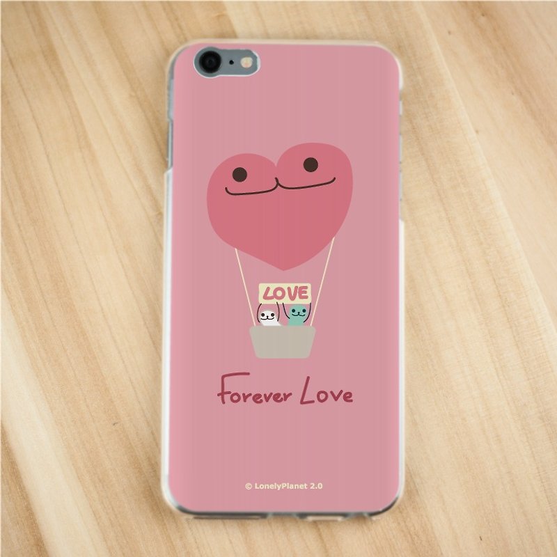 [寂寞星球2.0] 手機殼 - Forever Love 永恆的愛熱氣球（情人節限定） - 項鍊 - 塑膠 粉紅色