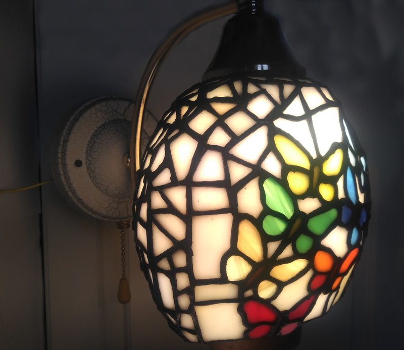 Lamp stained glass in Tiffany technique HandmadeMosaic - 燈具/燈飾 - 玻璃 多色
