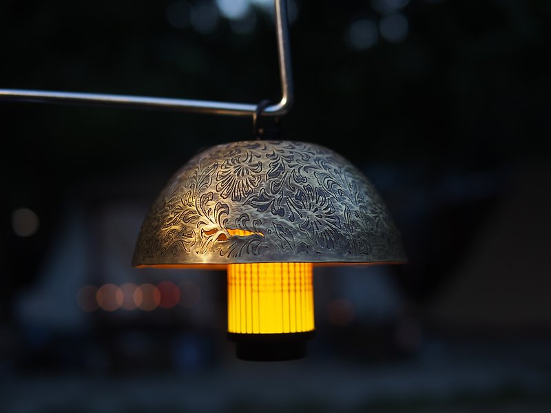 Dome-tied Bronze lampshade - โคมไฟ - ทองแดงทองเหลือง สีทอง