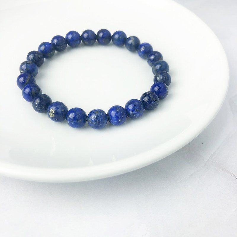 Lapis Bracelet // 6mm.8.5mm // Clear communication and expression of thoughts - Bracelets - Jade Blue