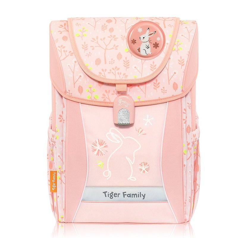 Tiger Family 學院風超輕量護脊書包Pro 2S-桃色小兔 - 背囊/背包 - 防水材質 粉紅色