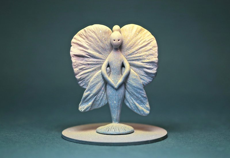 About God's Imaginary Butterfly King Series Sculpture Art Ornament - Items for Display - Clay Multicolor