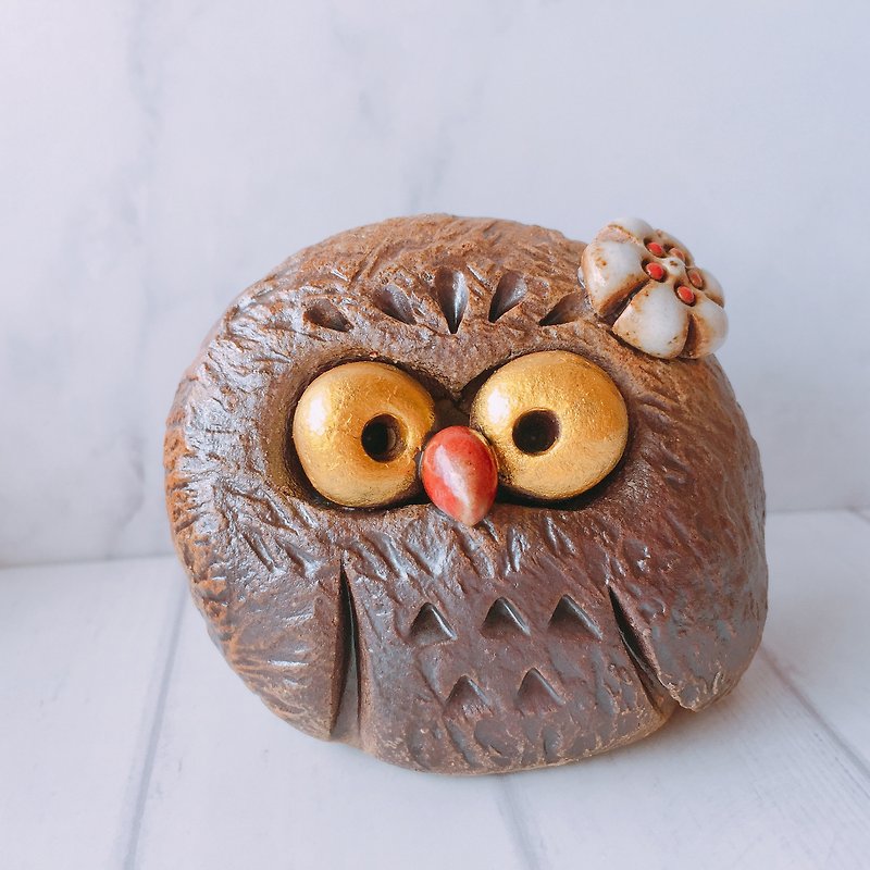 Yoshinoya │ D-14 Owl Card Holder Employment Gift Hand - Folders & Binders - Pottery 
