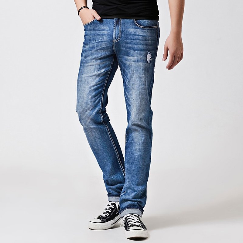 Rinse stretch slim-fit jeans - Men's Pants - Cotton & Hemp Blue