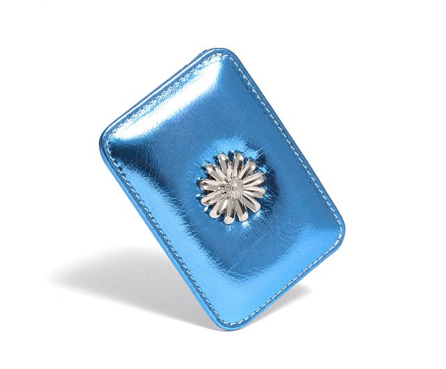 Daisy Slim Mini Transportation Card Wallet shine blue - Shop