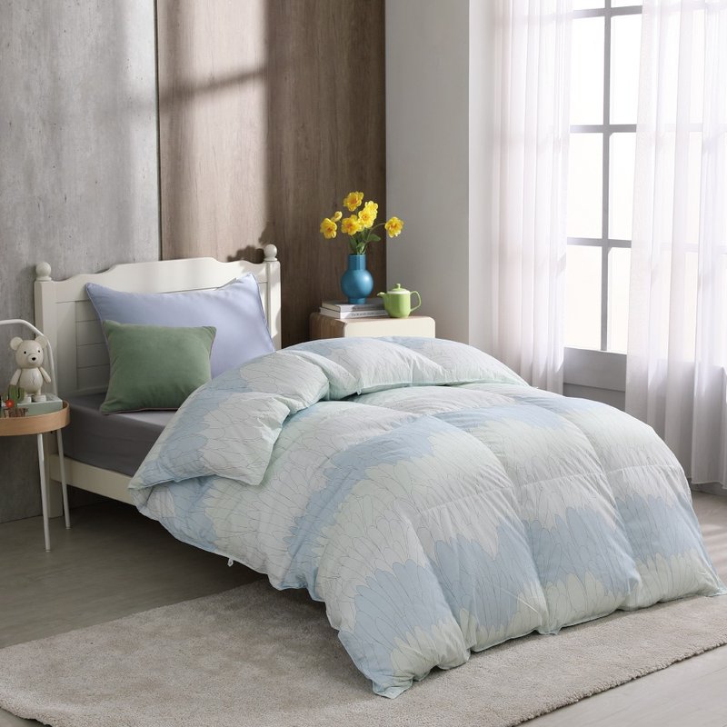 Single/Winter Moon Duvet/Easy storage, machine washable, no need for quilt cover, super warm-petal blue - Blankets & Throws - Down 