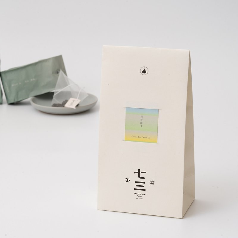 Qisan Tea Hall Three-dimensional Tea Bag丨Osmanthus Green Tea 24 pieces – Lifestyle Bag - Tea - Paper White