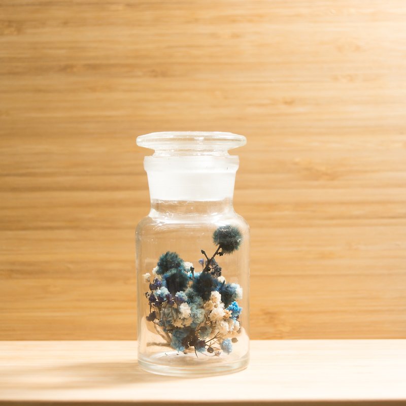 泡の息吹-ガラスドライフラワー - 観葉植物 - ガラス ブルー