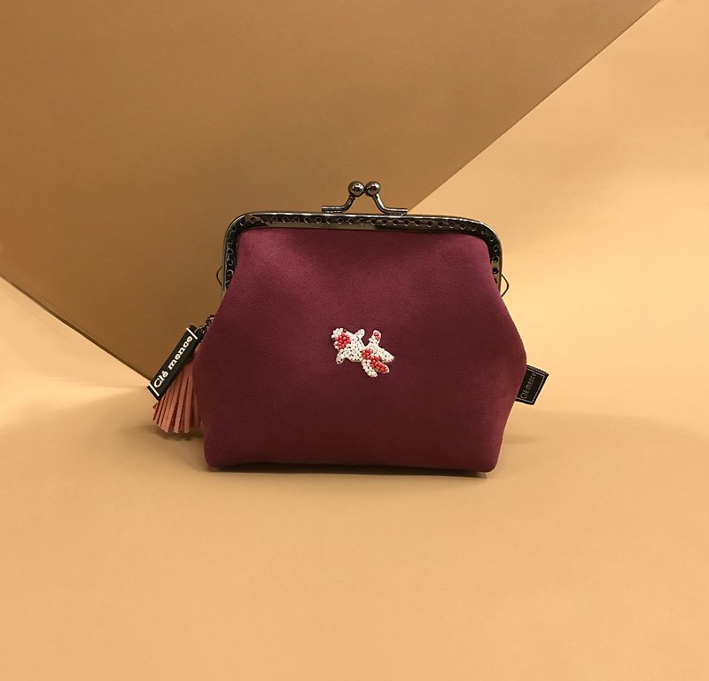 小金魚 口金包 零錢包 縫珠零錢包 - 散紙包 - 聚酯纖維 紅色