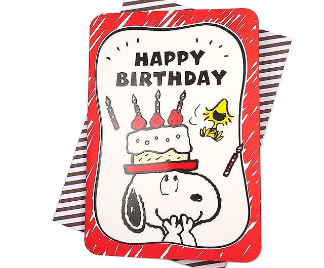 誕生日にキャンドルを灯す ホールマーク スヌーピーポップアップカードjpバースデーウィッシュ ショップ Hallmarkcards カード はがき Pinkoi