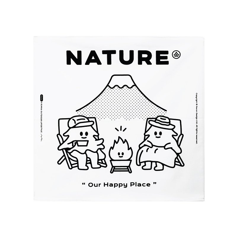 富士山 掛布 露營 裝飾布 自然 camping 情人節 禮物 - 掛牆畫/海報 - 棉．麻 