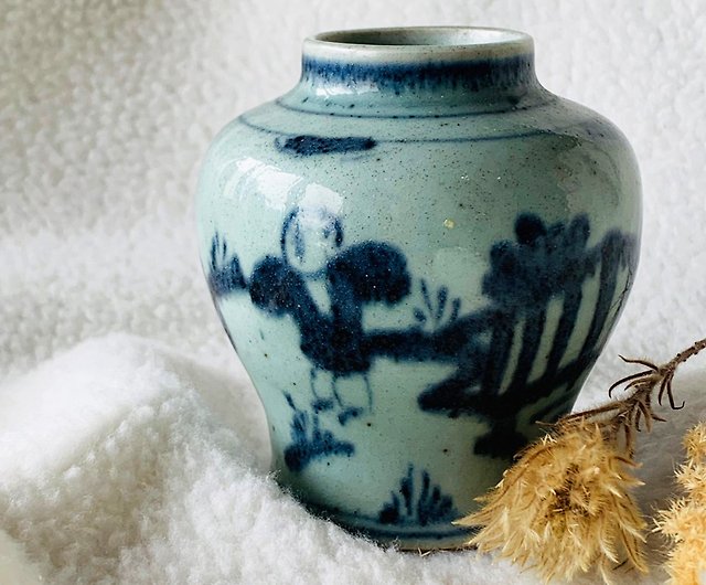 中国の明と清の青と白の磁器の壺 - ショップ REWENTUNG 花瓶・植木鉢 - Pinkoi