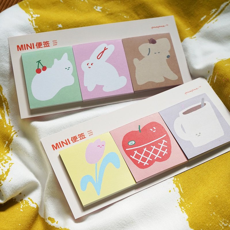 mini便簽 可愛動物 小東西 手帳記事 備忘錄 便箋本 - 便條紙/便利貼 - 紙 