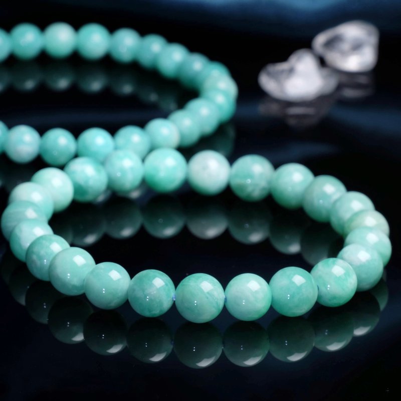 Stone Crystal Bracelet│Amazonite brings good luck, good luck, confidence, relieves anxiety, Stone gift - Bracelets - Crystal Blue