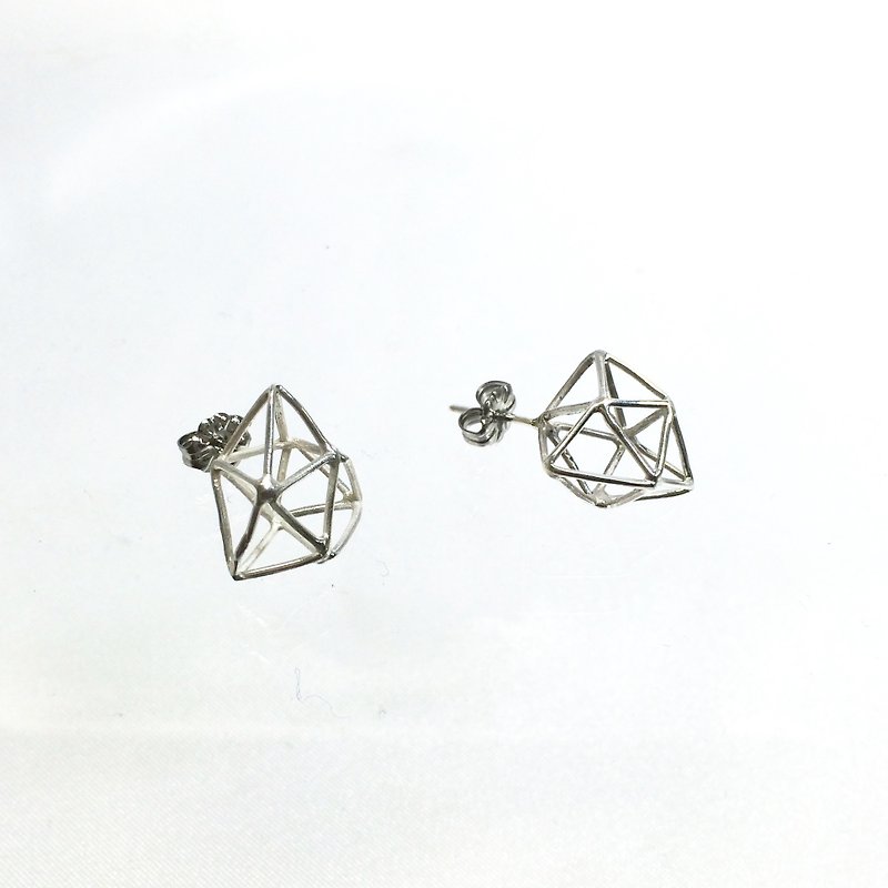 PRISM silver earrings pair - ต่างหู - โลหะ สีเงิน