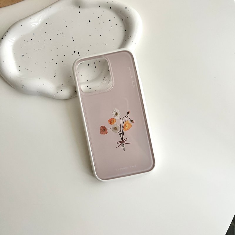[Flower Language Series-Poppy] | Rhino Shield Phone Case Anti-fall Birthday Gift Valentine’s Day Gift - เคส/ซองมือถือ - อะคริลิค สีใส