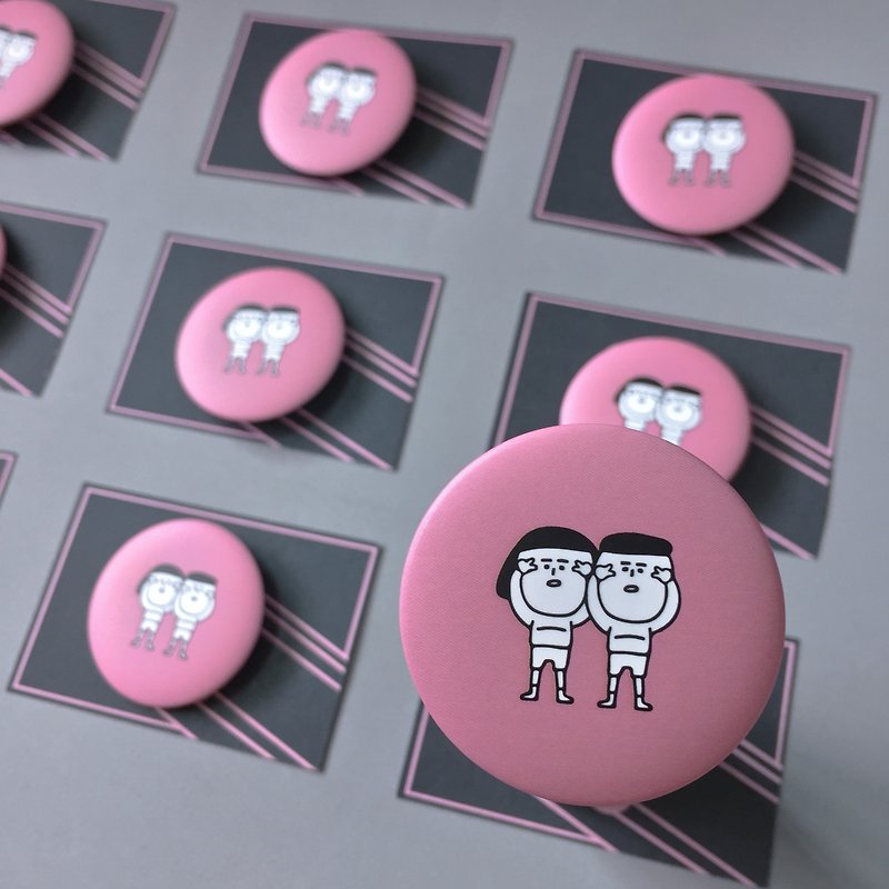 YAYA __ dual-use big badge - Badges & Pins - Plastic Pink