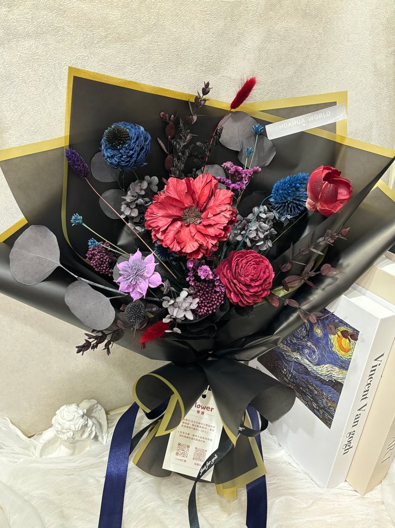 乾燥羽葉太陽花花束(M) - 乾燥花/永生花 - 植物．花 